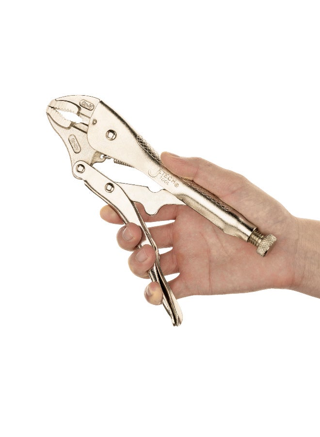 jetechtool Jetech 10-Inch Curved Jaws Locking Pliers with Wire Cutter - Chrome Vanadium Alloy Steel Body, Industrial Grade Vises Grips - LGP-10 - Image 4